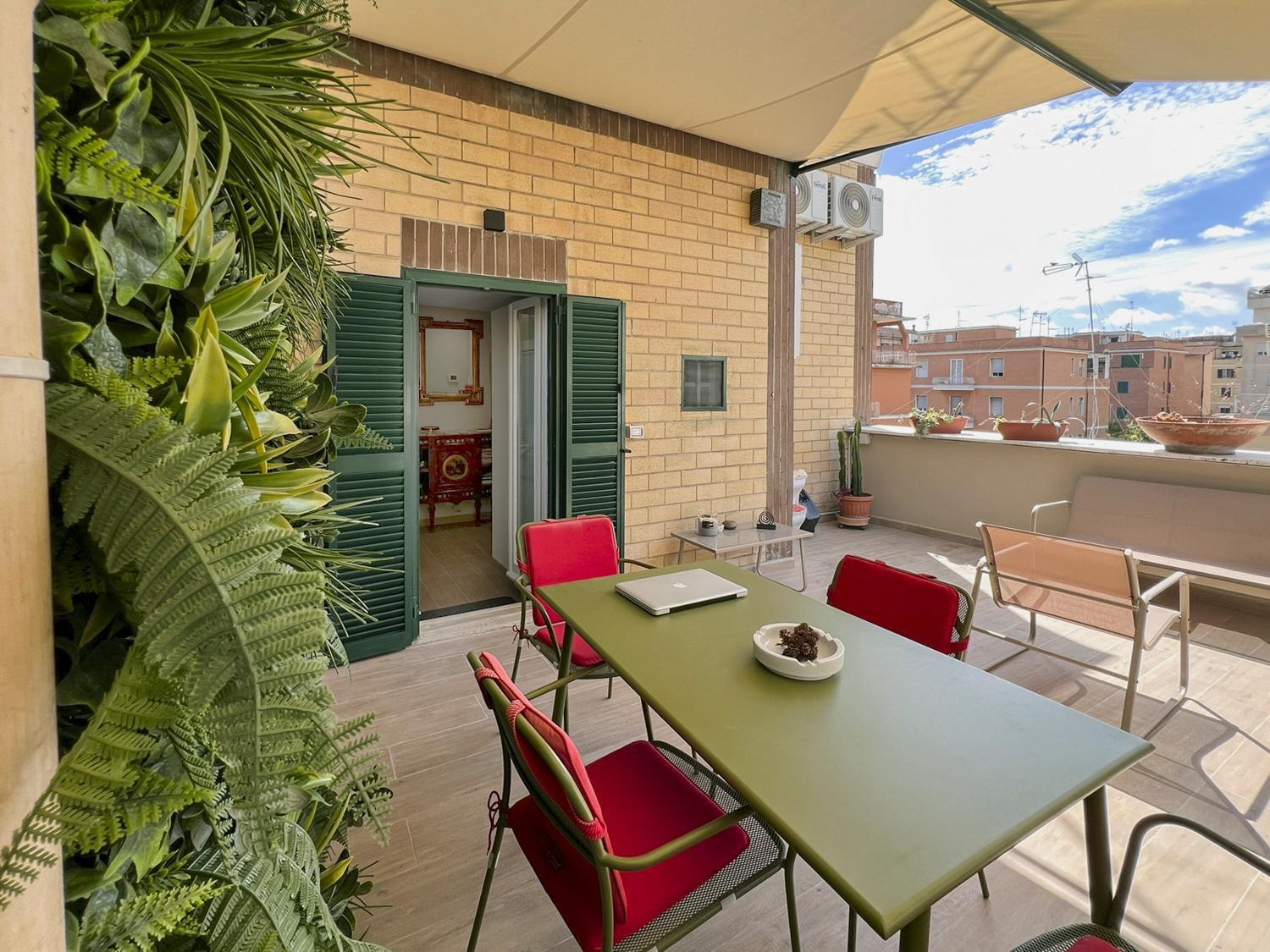 Ferienwohnung Attico Urbano Terrazza Su Roma Metro A Cornelia Exterior foto