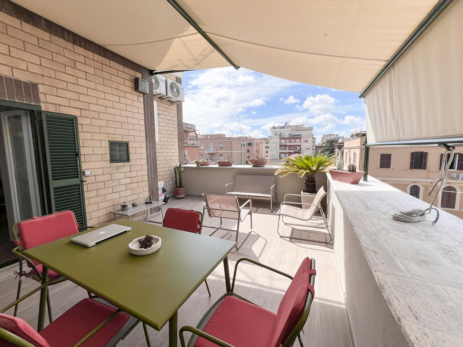 Ferienwohnung Attico Urbano Terrazza Su Roma Metro A Cornelia Exterior foto
