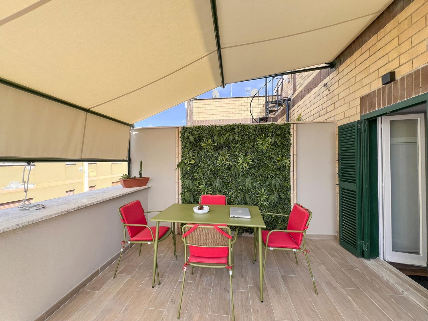 Ferienwohnung Attico Urbano Terrazza Su Roma Metro A Cornelia Exterior foto