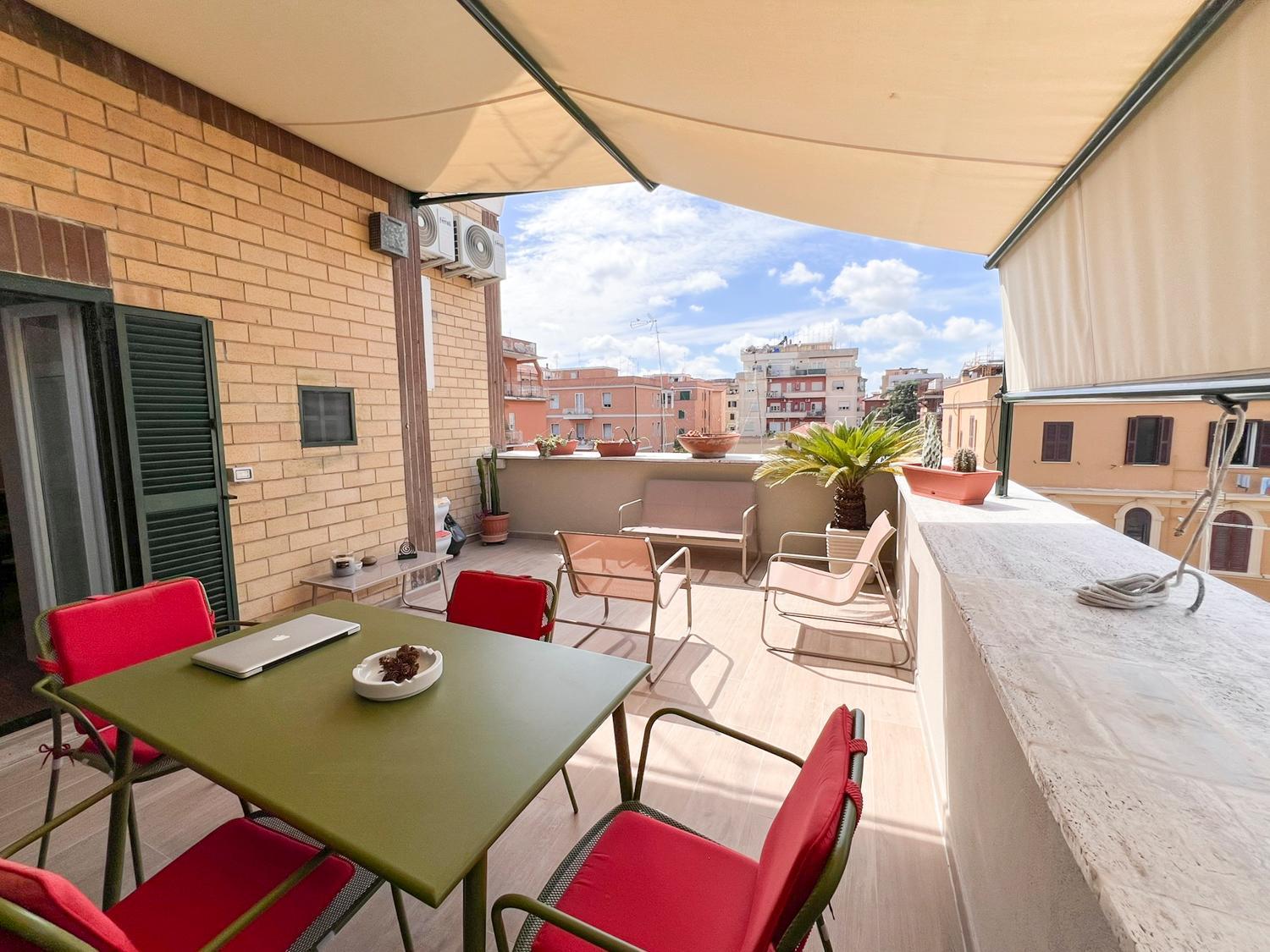 Ferienwohnung Attico Urbano Terrazza Su Roma Metro A Cornelia Exterior foto